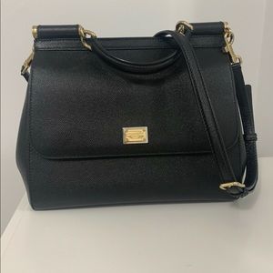 Dolce Gabanna Medium Sicily Purse Black